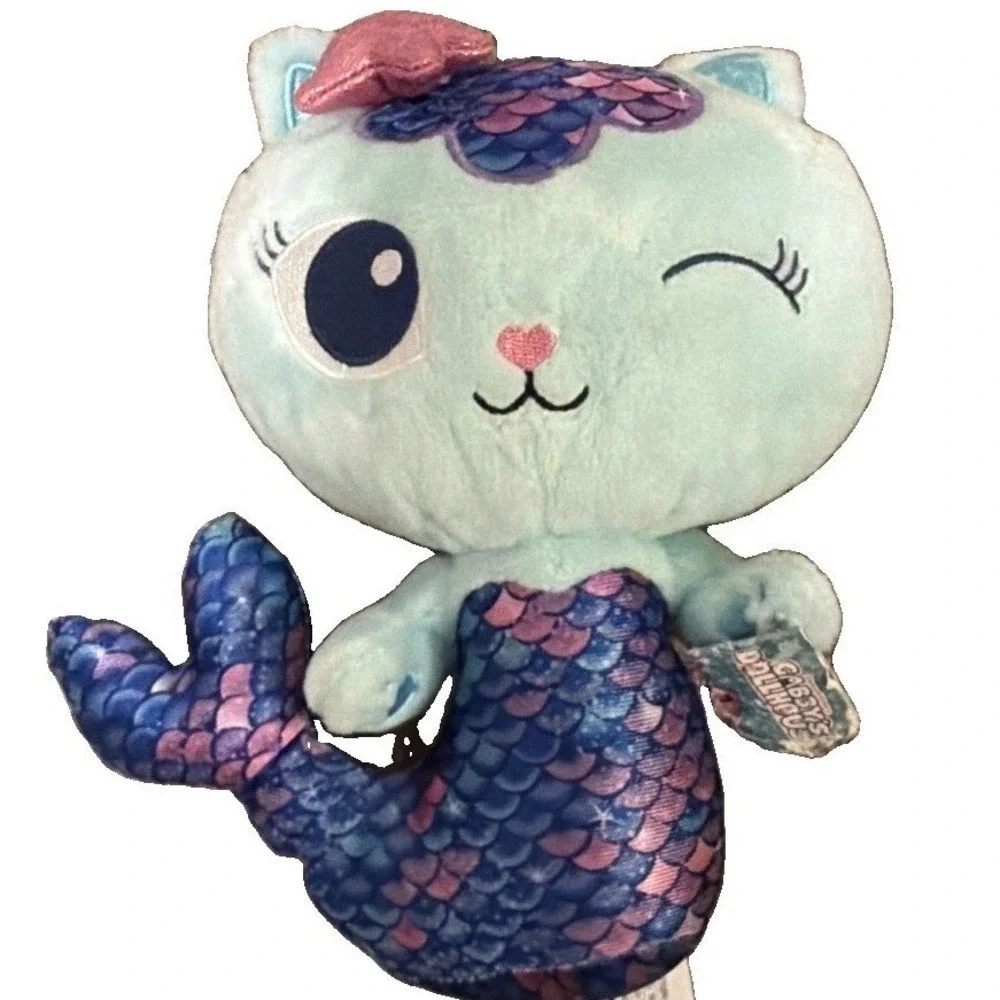 DreamWorks Gabby's Dollhouse Mercat Plush 8 Inch Mermaid Cat Spin Master Toy